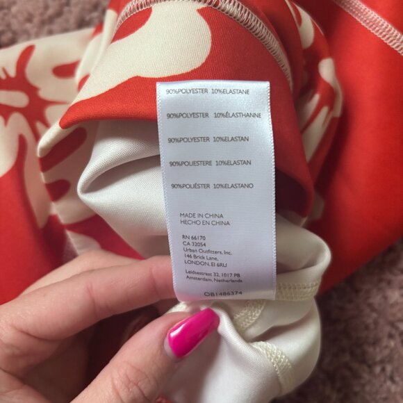 Urban Outfitters Womens XS Tropical High Waist Flare Pants Boho Festival Style - Picture 5 of 9